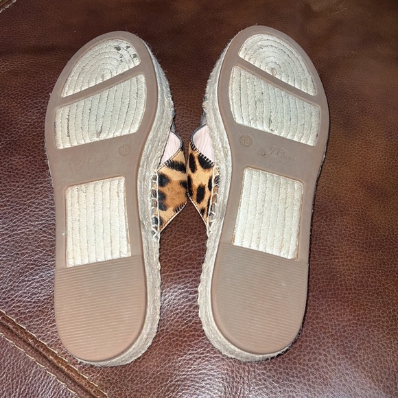JCrew Half Calf Hair Leopard Print espadrille Sandal - Picture 4 of 6